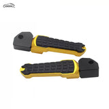 GOOACC 1 Pair Motorcycle Rear Passenger Foot Pegs, Aluminum Alloy Anti-Slip Footrest Pedals for Touring Motorcycles