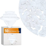 50 Pcs Rear Door Body Side Moulding Clips For Jeep Renegade 2015-2020 Fiat Chrysler 68241251AA 68241251-AA White Nylon Wheel Opening Moulding Clip Fits into 9mm Hole