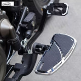 GOOACC Universal Motorcycle Front & Rear Foot Pegs Set, Anti-Slip Passenger Footrests for Cruiser Bikes