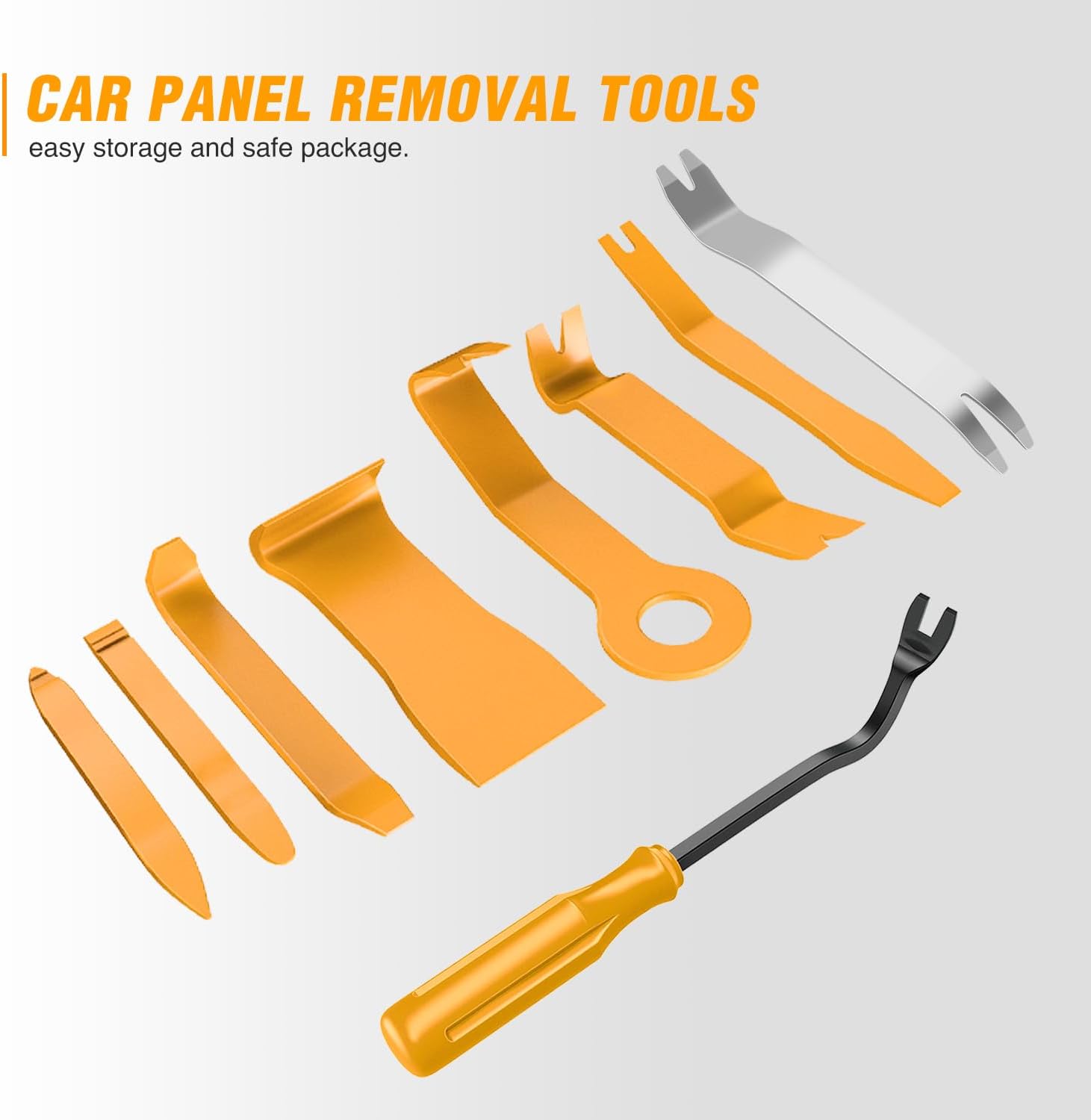 9 Pcs Nylon Auto Trim Removal Tool Kit Yellow