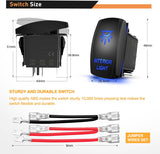 5Pin On Off Interior Light Rocker Switch Blue