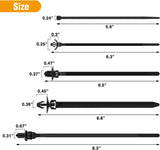 160 Pcs Push Mount Cable Zip Ties