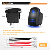 5Pin On Off Rock Lights Rocker Switch Blue