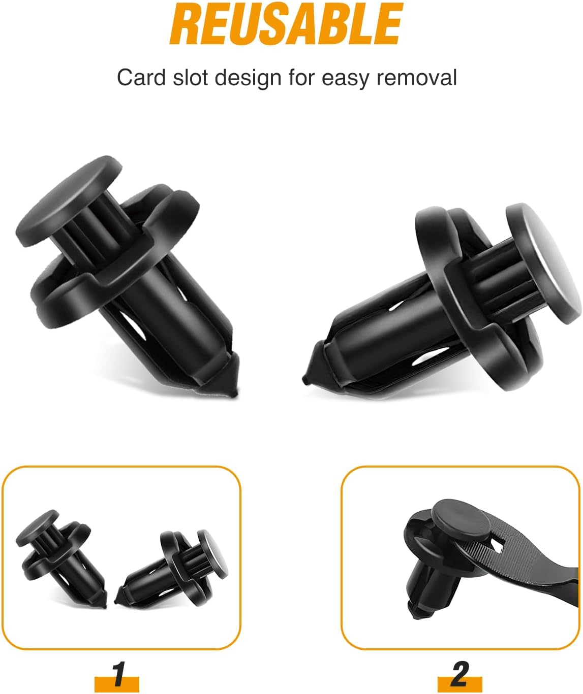 200 Pcs Car Plastic Rivets Fasteners Push Retainer Kit, 10 Most Popula ...