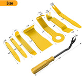 GOOACC 8PCS Auto Trim Removal Tool Kit No-Scratch Tool Kit for Car Audio Dash Panel Window Molding Fastener Remover Tool Kit-Yellow