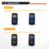 5Pin On Off LED Light Bar Rocker Switch Blue