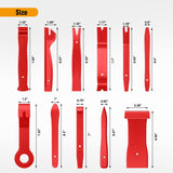 11 Pcs Nylon Auto Trim Removal Tool Kit Red