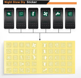 8 Gang Aluminum Rocker Switch Panel Green