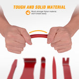 6 Pcs Nylon Auto Trim Removal Tool Kit Red