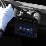 5Pin On Off Lighted Whip Rocker Switch Blue