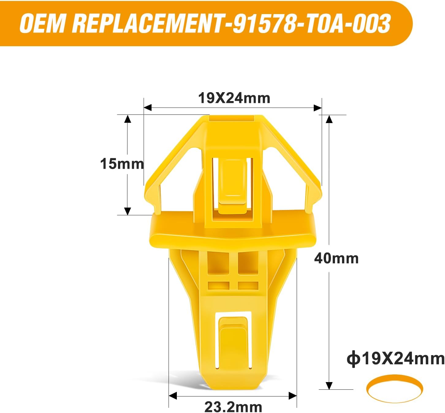 50 Pcs Bumper Moulding Fastener Rivet For Honda AcuraOEM Replacement 91578-T0A-003 Radiator Grille Honda CR-V 2012-2014 Acura RLX 2018-2020