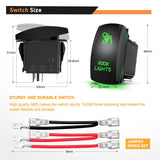 5Pin On Off Rock Lights Rocker Switch Green
