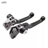 GOOACC Universal Motorcycle Adjustable Brake & Clutch Lever Set, 2PCS Brake Handlebar Levers for Most Models