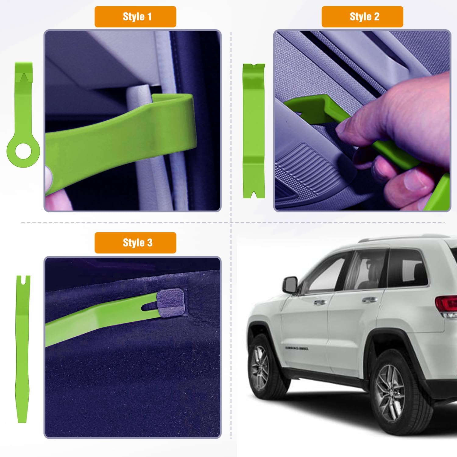 9 Pcs Nylon Auto Trim Removal Tool Kit Green