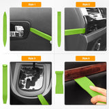 GOOACC 8PCS Auto Trim Removal Tool Kit No-Scratch Tool Kit for Car Audio Dash Panel Window Molding Fastener Remover Tool Kit-Green