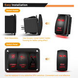 5Pin On Off Rear Lights Rocker Switch Red