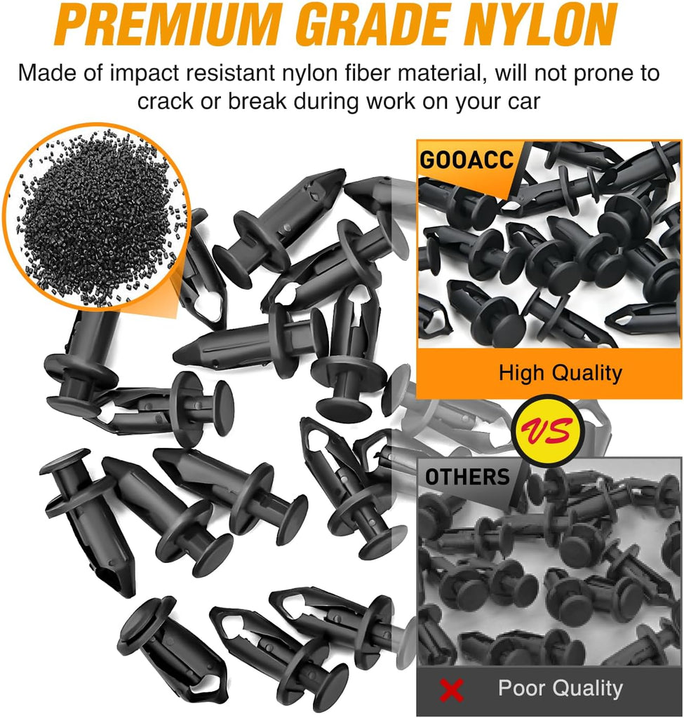 50 Pcs Fender Clips Body Rivets Engine Under Cover Splash Shield Guard ...