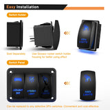 5Pin On Off Rock Lights Rocker Switch Blue