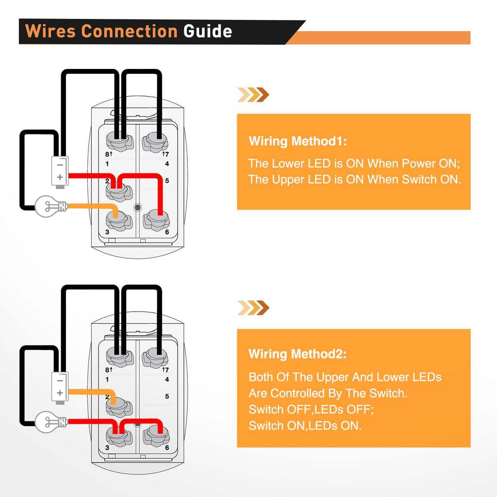 5Pin On Off Stereo Rocker Switch Red – gooacc