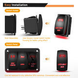 5Pin On Off LED Light Bar Rocker Switch Red