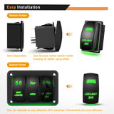 5Pin On Off LED Light Bar Rocker Switch Green
