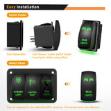 5Pin On Off Rear Lights Rocker Switch Green