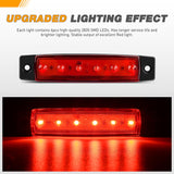 3.8" 6LED Red Side Marker Light 10PCS