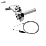 GOOACC Universal Motorcycle Throttle Controller Set, High Torque Aluminum Throttle Grip with Cable for Most Models