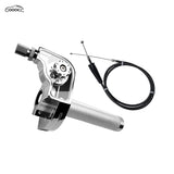 GOOACC Universal Motorcycle Throttle Controller Set, High Torque Aluminum Throttle Grip with Cable for Most Models