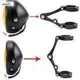 GOOACC Universal Motorcycle Adjustable Handlebar Mount Bracket Set, Headlight & Rearview Mirror Modification Bracket for Most Models