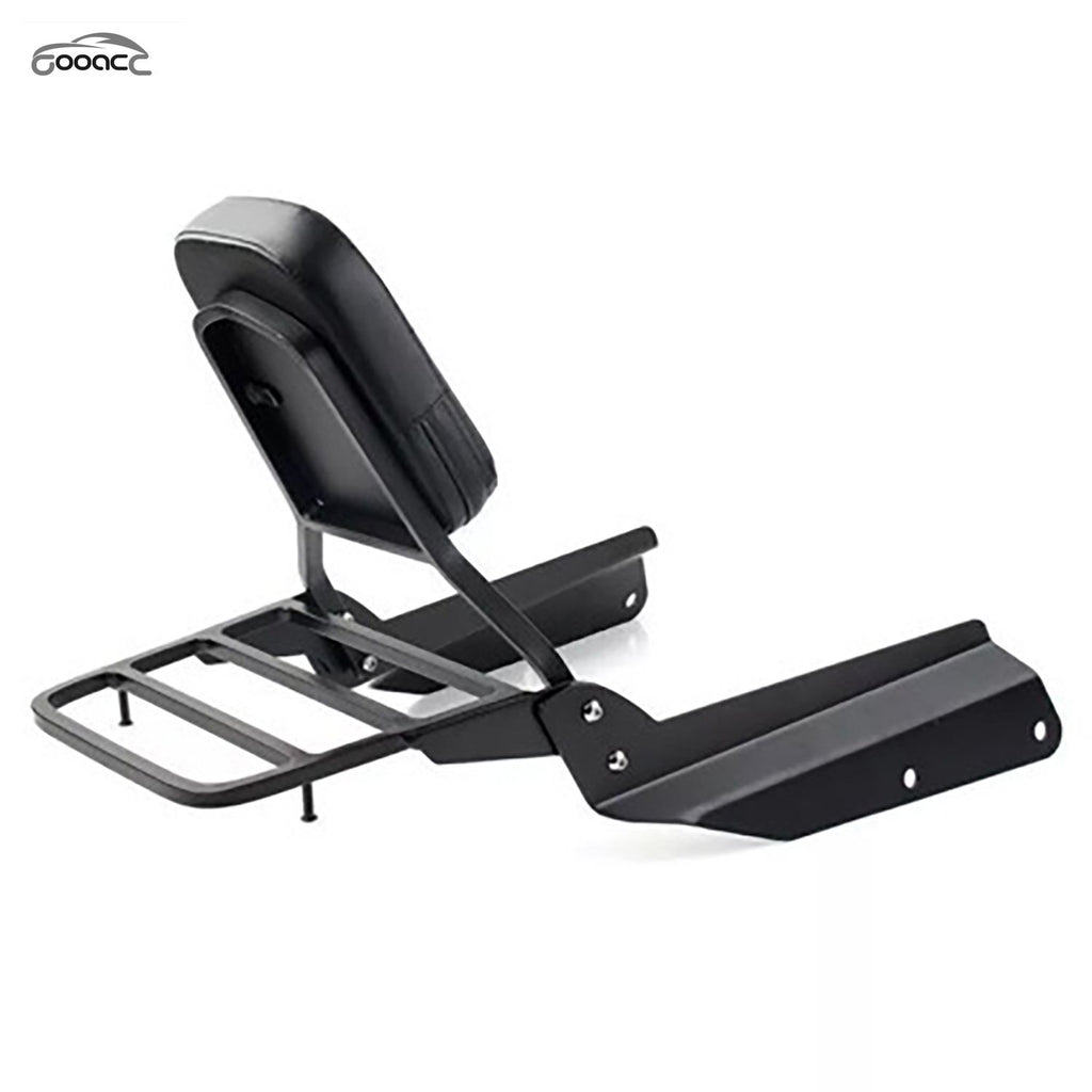 GOOACC Motorcycle Modified Rear Backrest with Luggage Rack Set, Univer ...