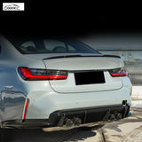 GOOACC Car Modified Punch-Free Vehicle Spoiler Set, Universal Trunk Spoiler Wing for Most Sedan Models, Damage-Free Installation, Gloss Black & Carbon Fiber Pattern