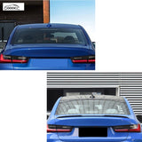 GOOACC Car Modified Punch-Free Vehicle Spoiler Set, Universal Trunk Spoiler Wing for Most Sedan Models, Damage-Free Installation, Gloss Black & Carbon Fiber Pattern