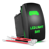 5Pin On Off LED Light Bar Rocker Switch Green