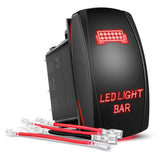 5Pin On Off LED Light Bar Rocker Switch Red