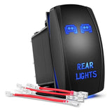 5Pin On Off Rear Lights Rocker Switch Blue