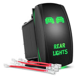 5Pin On Off Rear Lights Rocker Switch Green