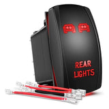 5Pin On Off Rear Lights Rocker Switch Red