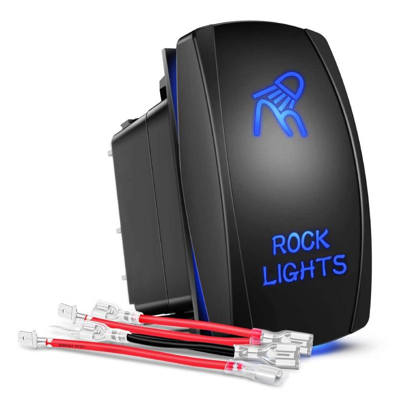 5Pin On Off Rock Lights Rocker Switch Blue – gooacc
