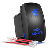 5Pin On Off Rock Lights Rocker Switch Blue