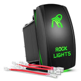 5Pin On Off Rock Lights Rocker Switch Green