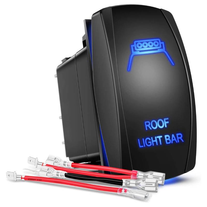 Okerny Rocker Switch LED Light BAR, Laser Etched Toggle Okerny Rocker Switch LED Light BAR, Laser Etched Toggle