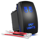 5Pin On Off SPOT Lights Rocker Switch Blue