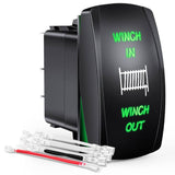 7Pin On Off Winch Momentary Rocker Switch Green
