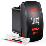 7Pin On Off Winch Momentary Rocker Switch Red