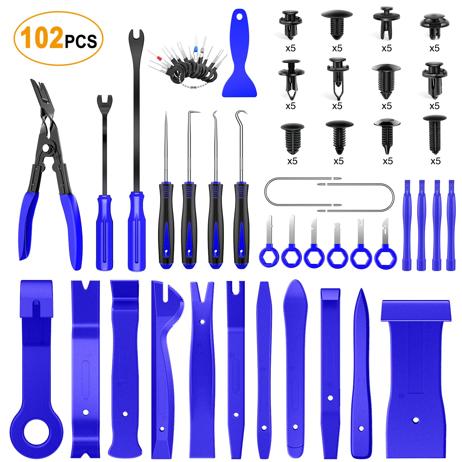 102 Pcs Trim Removal Tool Kit Blue – gooacc