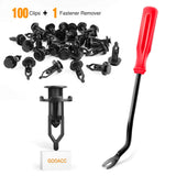 100 Pcs Nylon Push-Type Automotive Retaining Clips Rivet Retainer Fender Bumper Fasteners Clips for Toyota #52161-02020 9mm