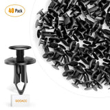 40 Pcs Nylon Bumper Fastener Rivet Retainer Retaining Clips
