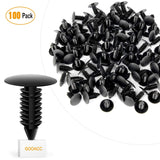 100 Pcs Nylon Bumper Fastener Rivet Retainer Clips For GM, Ford & Chrysler