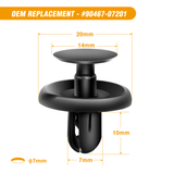 100 Pcs 6.5mm 7mm 9mm Compatible with Toyota Push Type Retainer Retaining 90467-10183, Engine Under Cover Push-Type Retainer for Lexus & Toyota Clips 90467-07201, for Toyota 52161-02020 Bonus Fastener Remover